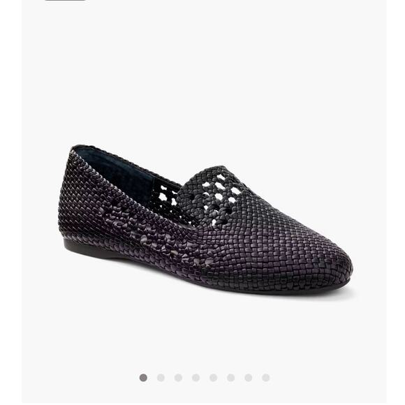 Birdies The Starling Black Woven Flats Comfort Faux Leather Slip On Size 7 - Picture 1 of 7